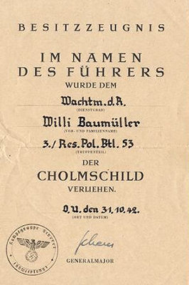 Document for the Cholm Shield